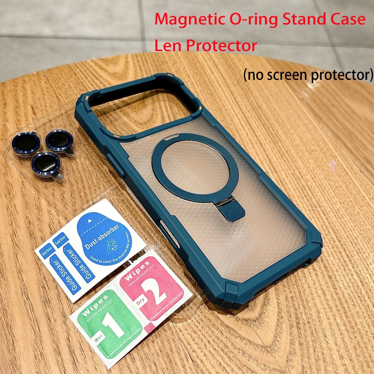 Mag Safe Case for iPhone 17 16 Pro Max 15 14 13 12 11 Shockproof Ring Stand