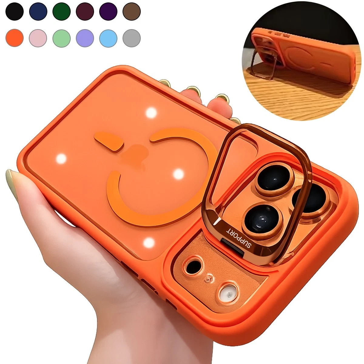 For iPhone 17 16 15 14 13 12 Pro Max Shockproof Mag Case + Lens Screen Protector