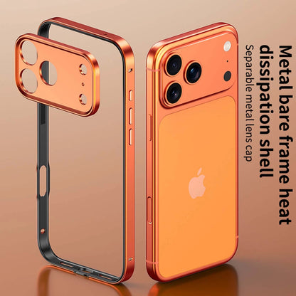 For iPhone 17 Pro Max Air 16 15 14 13 Metal Slim Bumper Case W/ Lens Protector