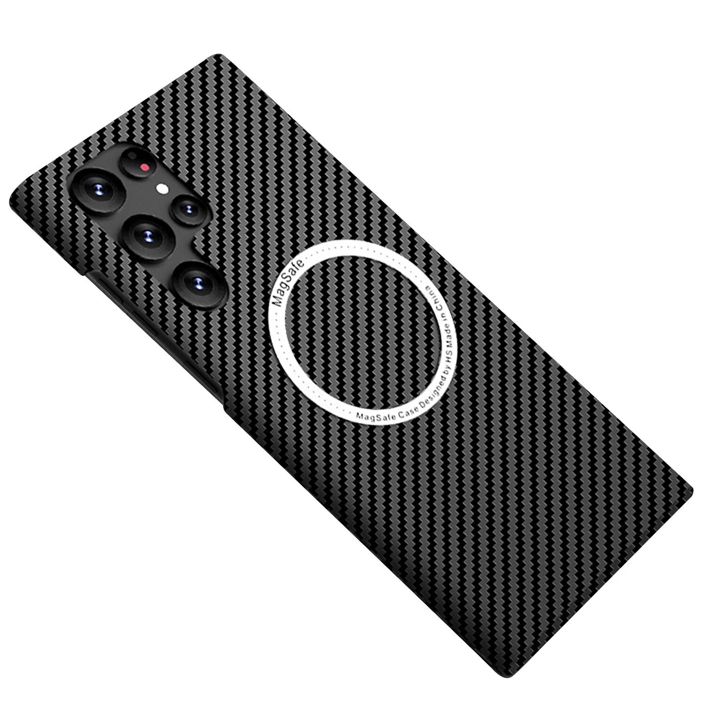 For Samsung Galaxy S25 Ultra S24 S23S22 MagSafe Case Magnetic Carbon Fiber Cover