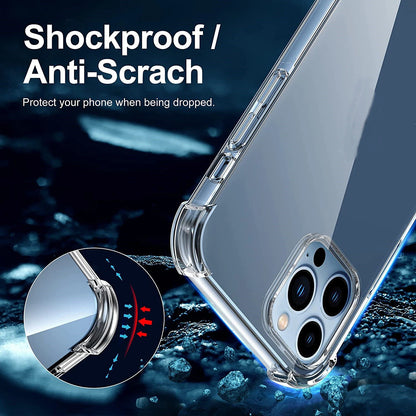 Clear Case Shockproof Cover for iPhone 17 16 15 14 13 12 11 Pro Max Mini XS XR X