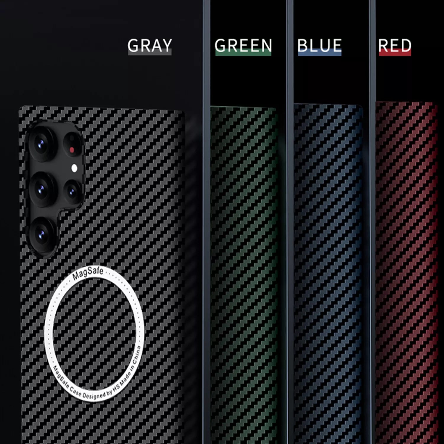 For Samsung Galaxy S25 Ultra S24 S23S22 MagSafe Case Magnetic Carbon Fiber Cover