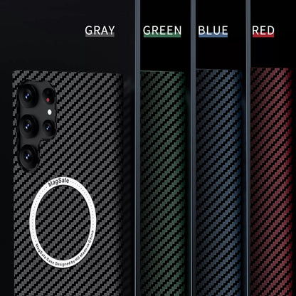 For Samsung Galaxy S25 Ultra S24 S23S22 MagSafe Case Magnetic Carbon Fiber Cover
