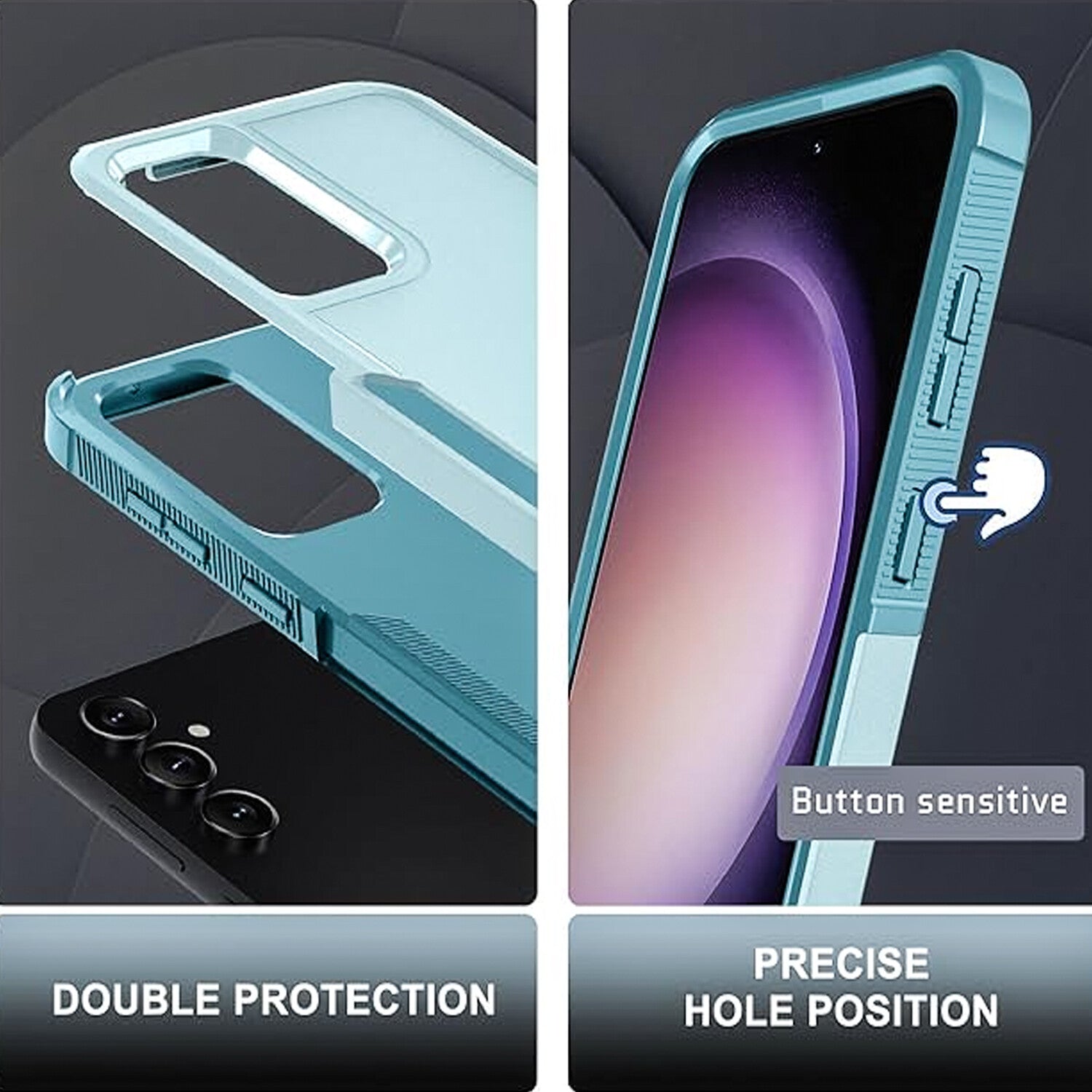 For Samsung Galaxy S25 Ultra Case S25/S24/S23/FE/ Phone Cover + Tempered Glass