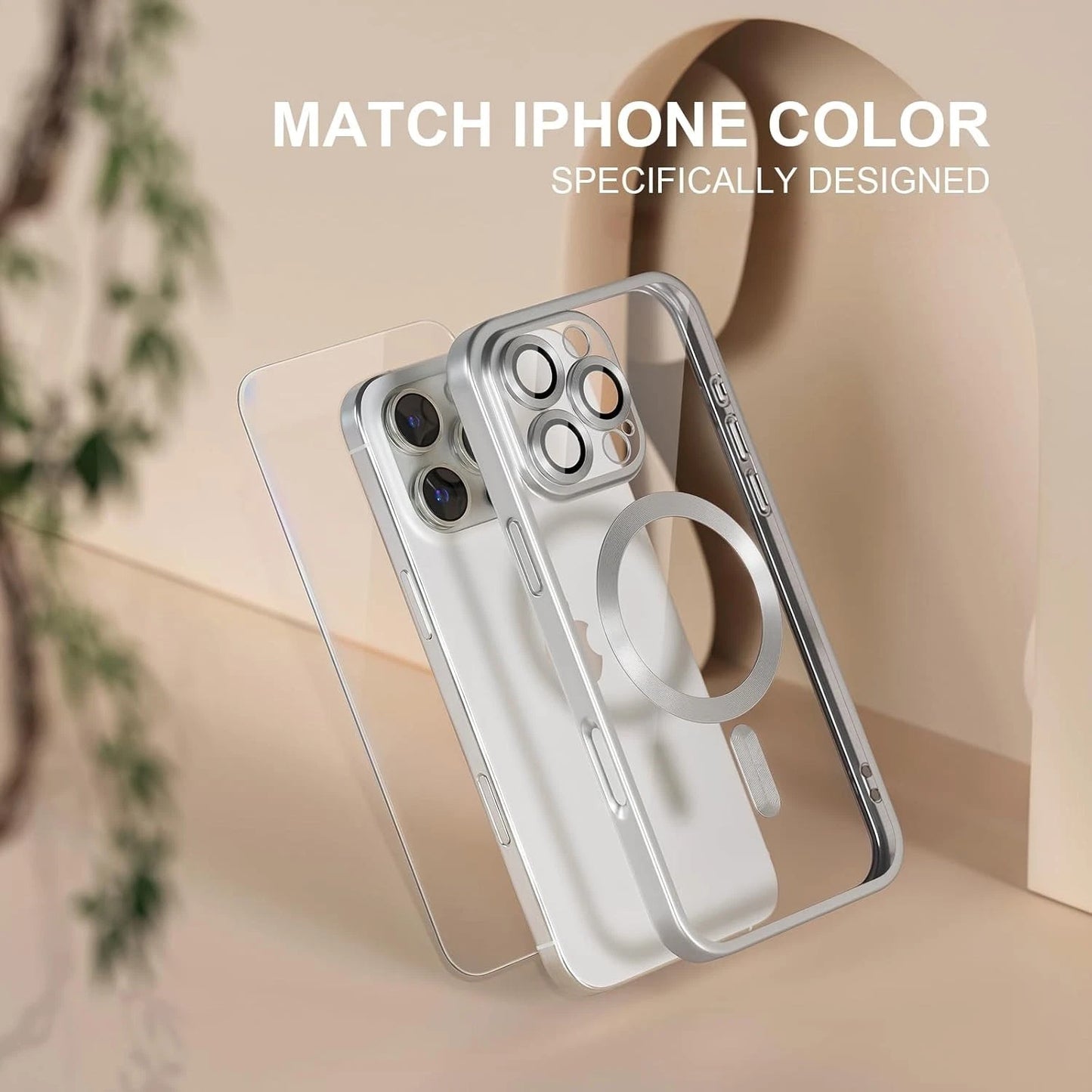 For iPhone 16 Pro Max Case 15 14 13 Phone Cover Shockproof Rugged+Tempered Glass