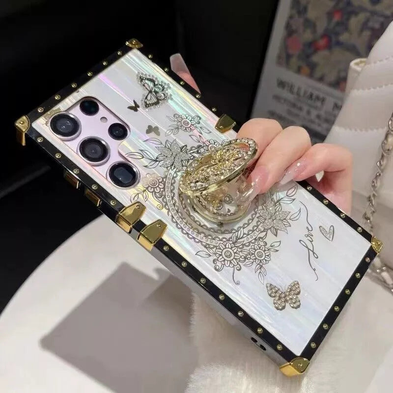 Women's Luxury Phone Case Shockproof Cover For Samsung Galaxy S25 S24 S23 S22