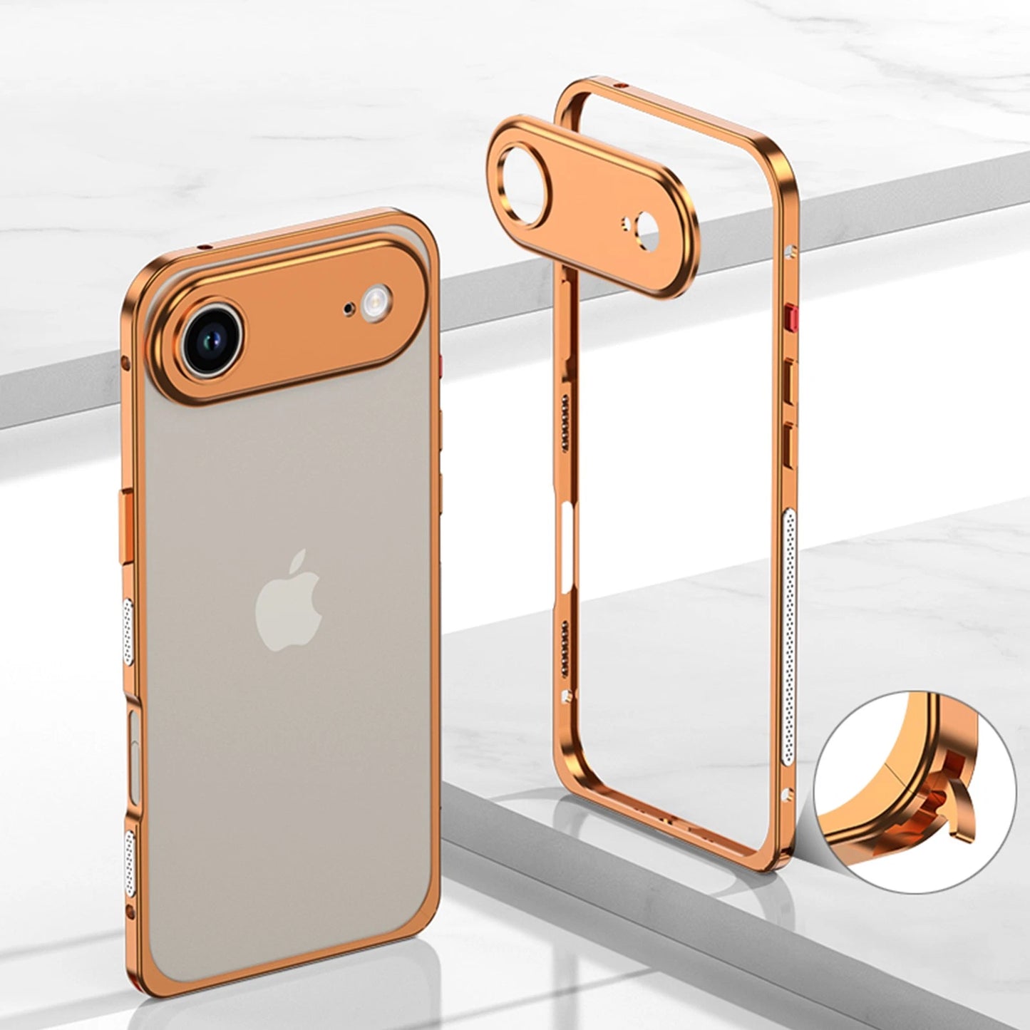 For iPhone 17 Pro Max/17 Pro/17/Air Metal Bumper Case +Camera Lens Protection