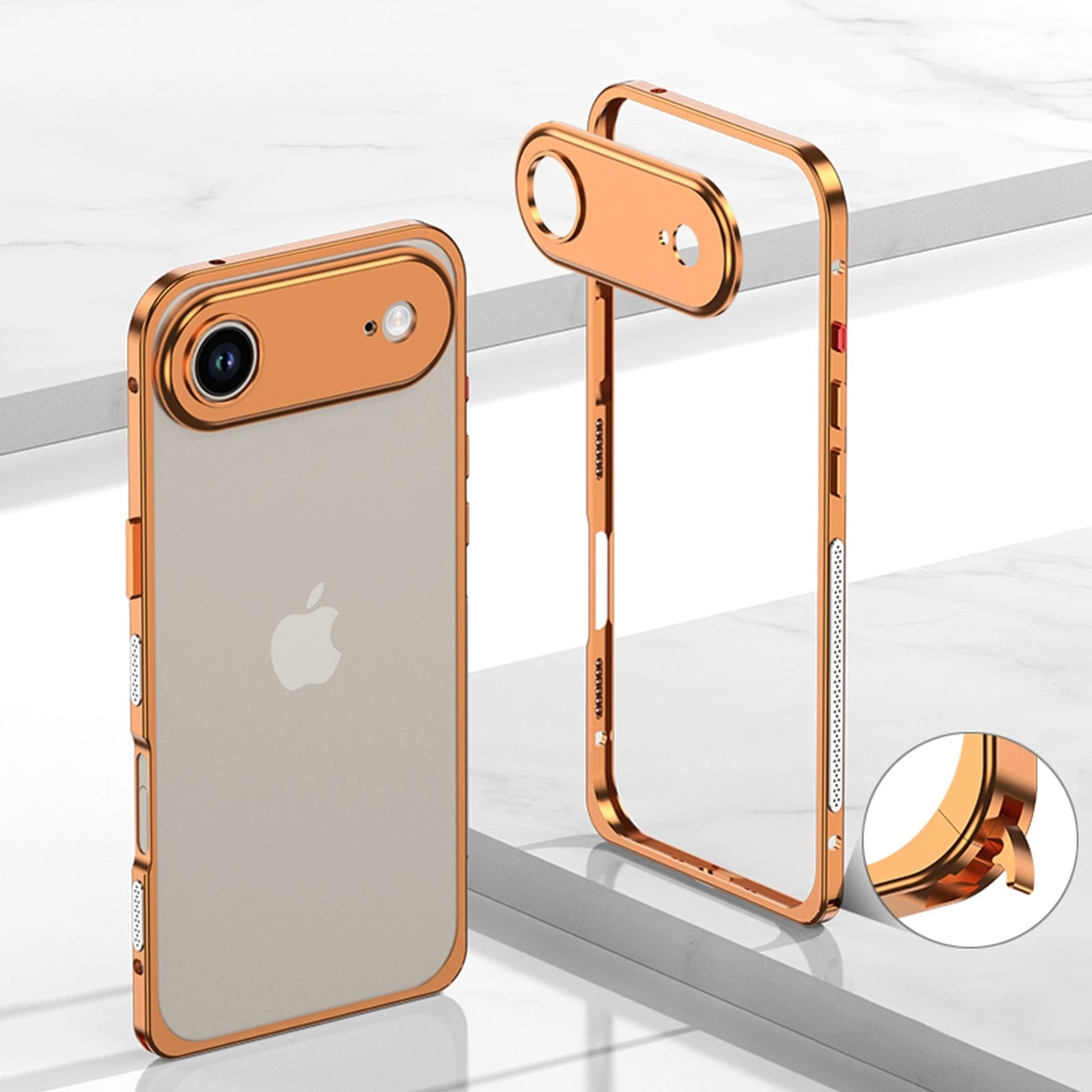 For iPhone 17 Pro Max/17 Pro/17/Air Metal Bumper Case +Camera Lens Protection