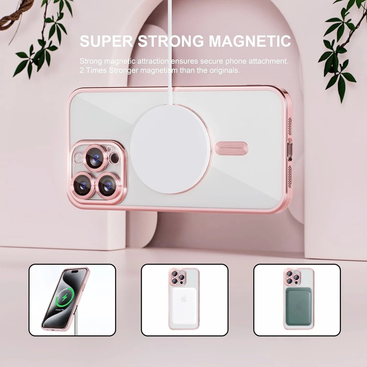 For iPhone 16 Pro Max Case 15 14 13 Phone Cover Shockproof Rugged+Tempered Glass