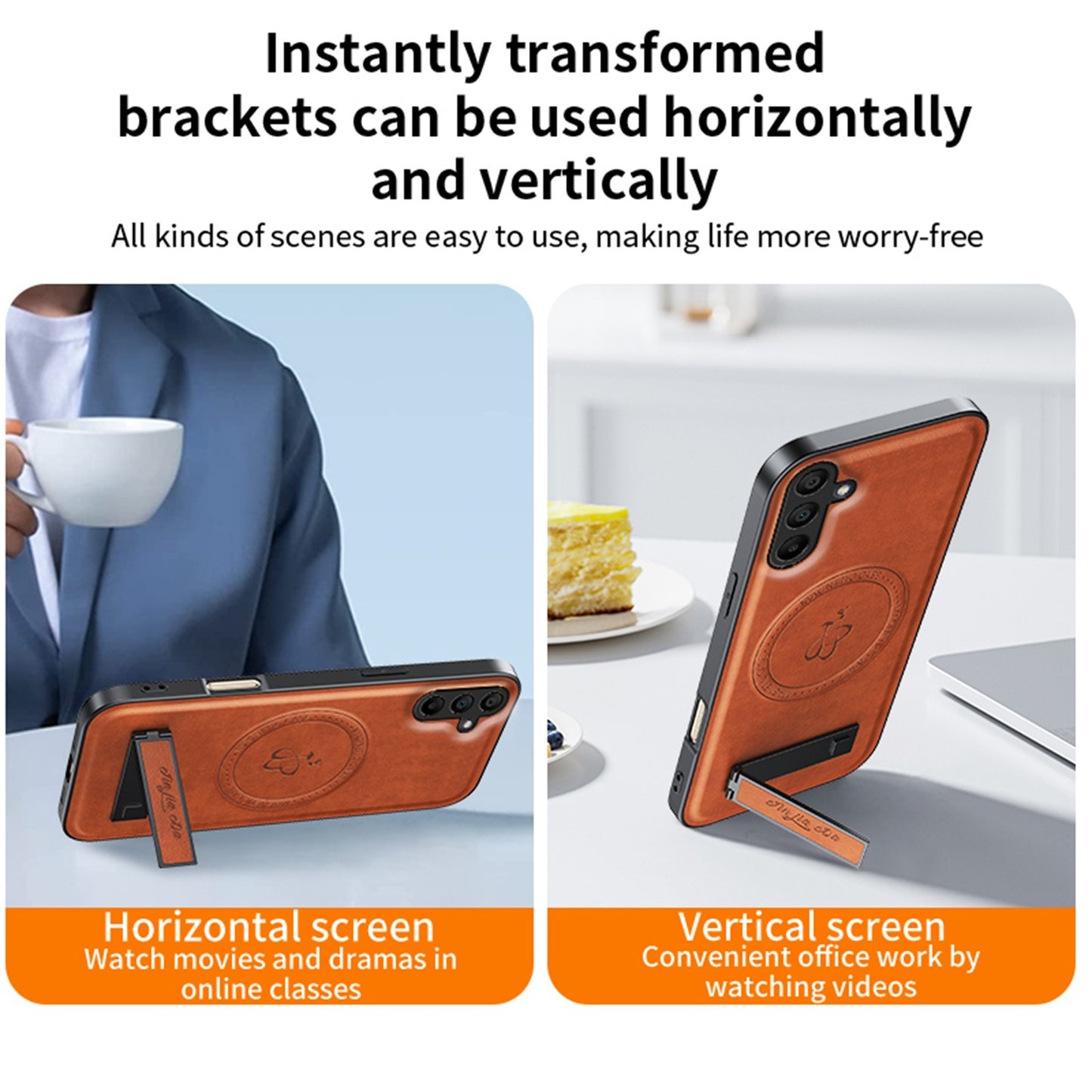 For Samsung Galaxy S26 S25 Ultra S24 S23 S22 Mag Safe Magnetic Slim Leather Case