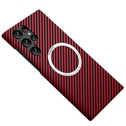 For Samsung Galaxy S25 Ultra S24 S23S22 MagSafe Case Magnetic Carbon Fiber Cover