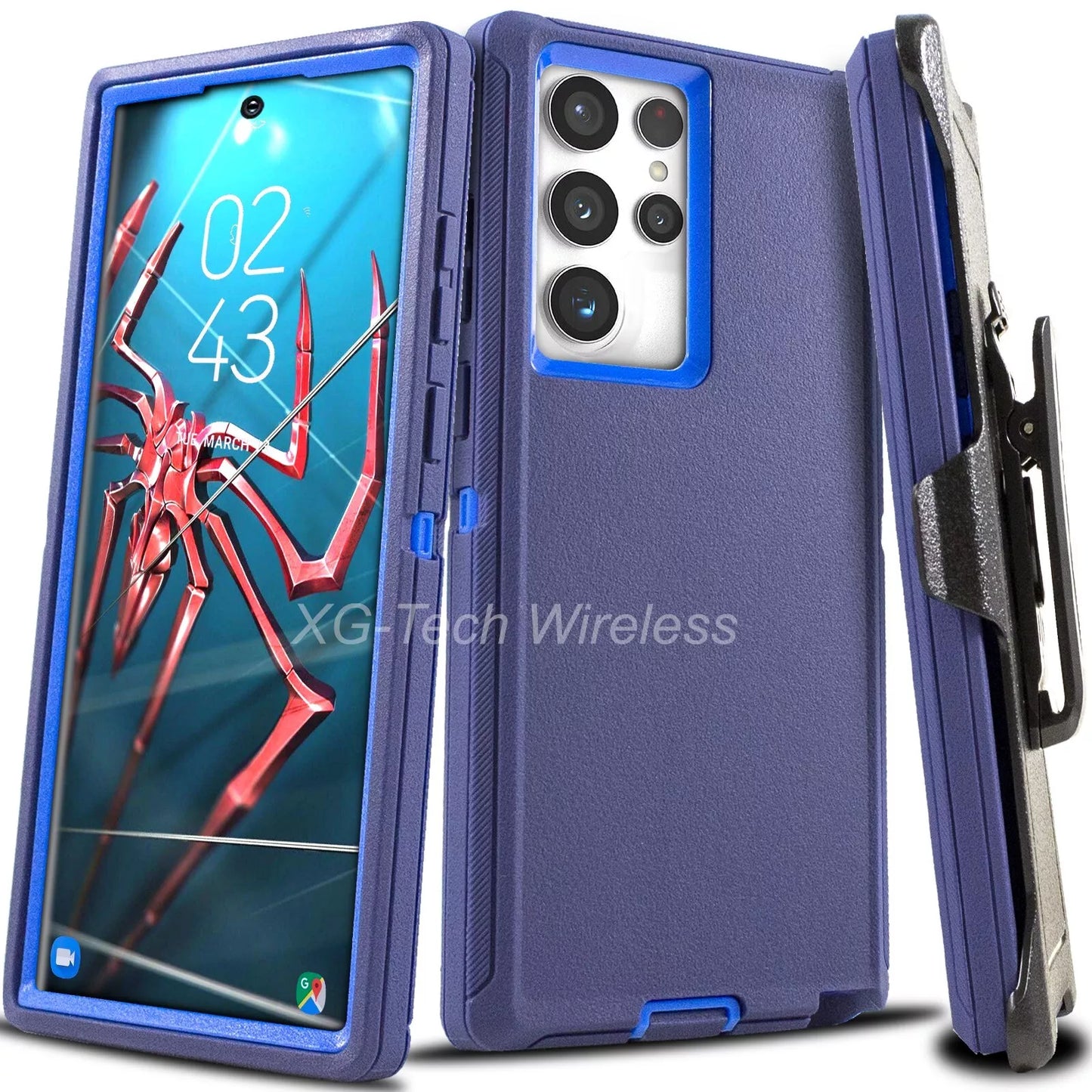 Heavy Duty Shockproof Case For Samsung Galaxy S25 S24 S23 S22+ Ultra + Belt Clip