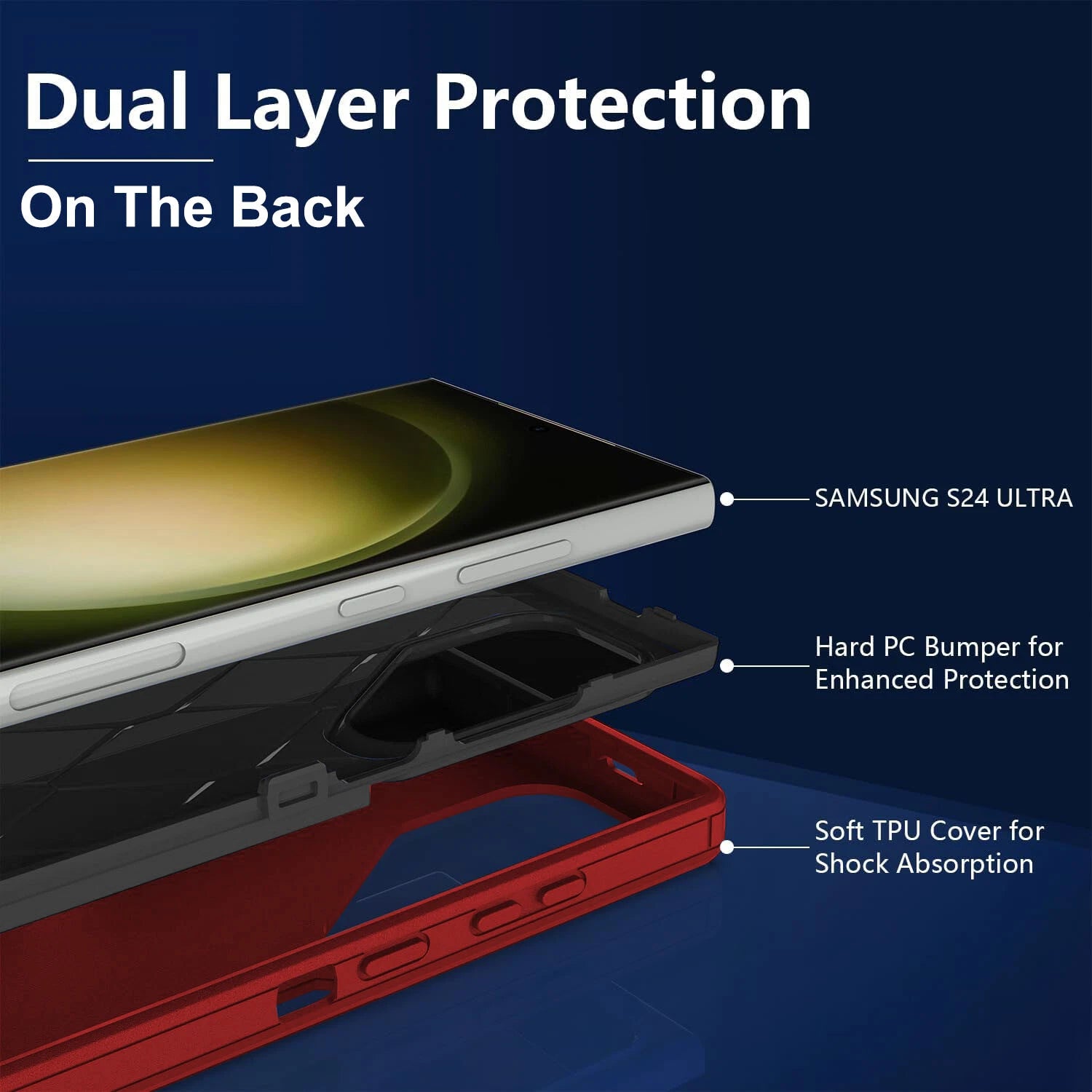 For Samsung Galaxy S25 Ultra 24 23 22 + Shockproof Case Cover+Screen Protector