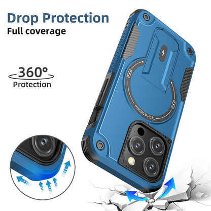For iPhone 17 16 Pro Max 15 14 13 12 11 Heavy Duty Rugged Magnetic Case + Stand