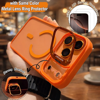 For iPhone 17 16 15 14 13 12 Pro Max Shockproof Mag Case + Lens Screen Protector