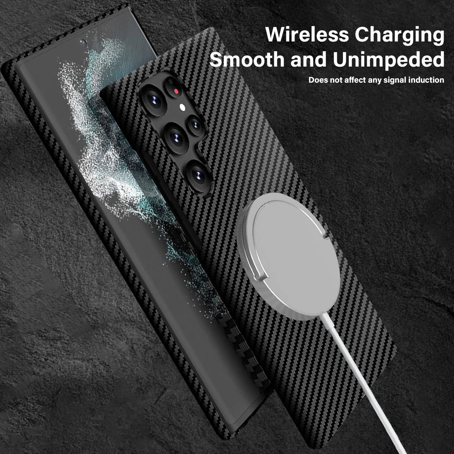 Stealth Carbon Fiber MagSafe Case for Samsung Galaxy S25 Ultra & S24 Series