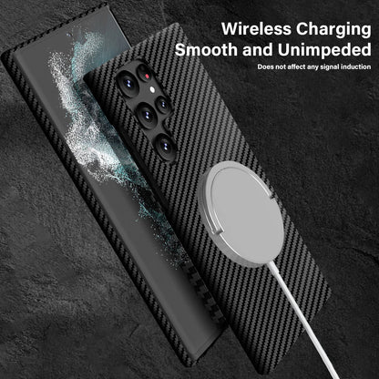 Stealth Carbon Fiber MagSafe Case for Samsung Galaxy S25 Ultra & S24 Series