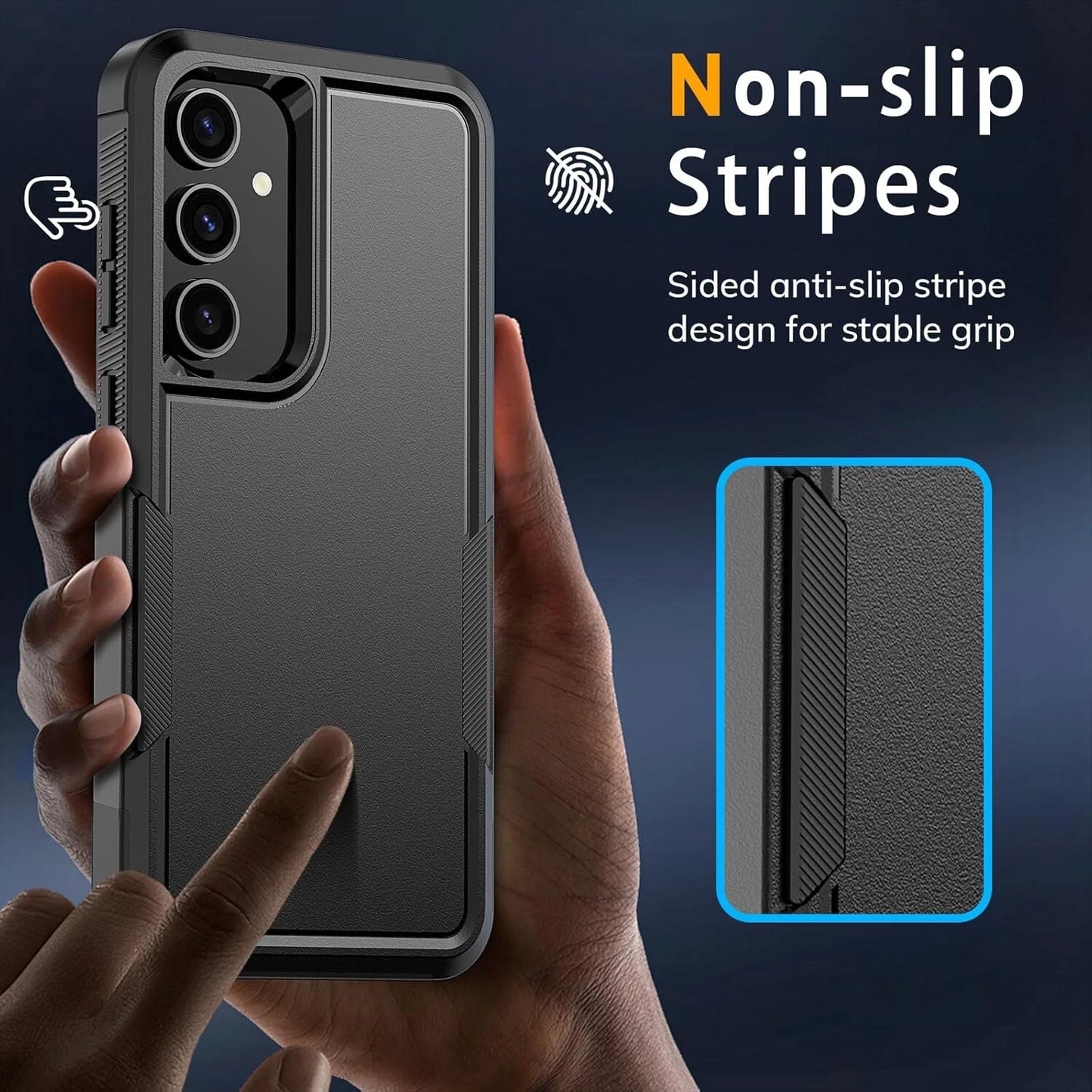 For Samsung Galaxy S25 S25 Plus S25 Ultra Shockproof Case Cover + Tempered Glass
