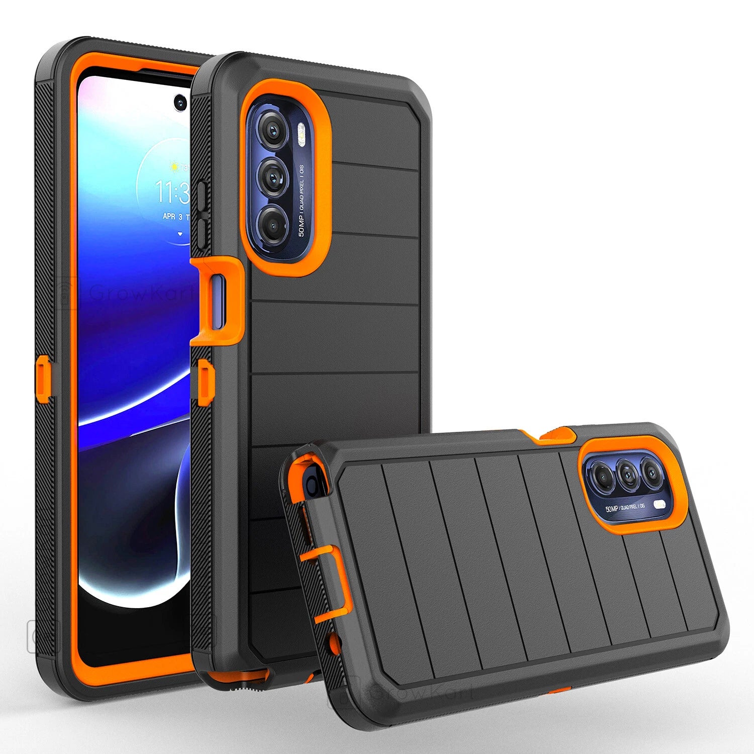 Rugged ShockProof Armor Hybrid Phone Case Cover Belt Clip Stand Screen Protector