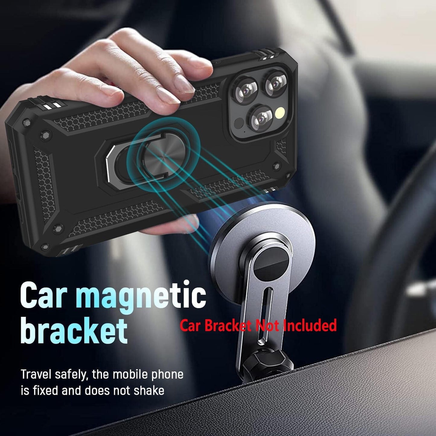 For iPhone 13 Case/13 Pro Max/13 Mini Phone Cover Shockproof + Tempered Glass