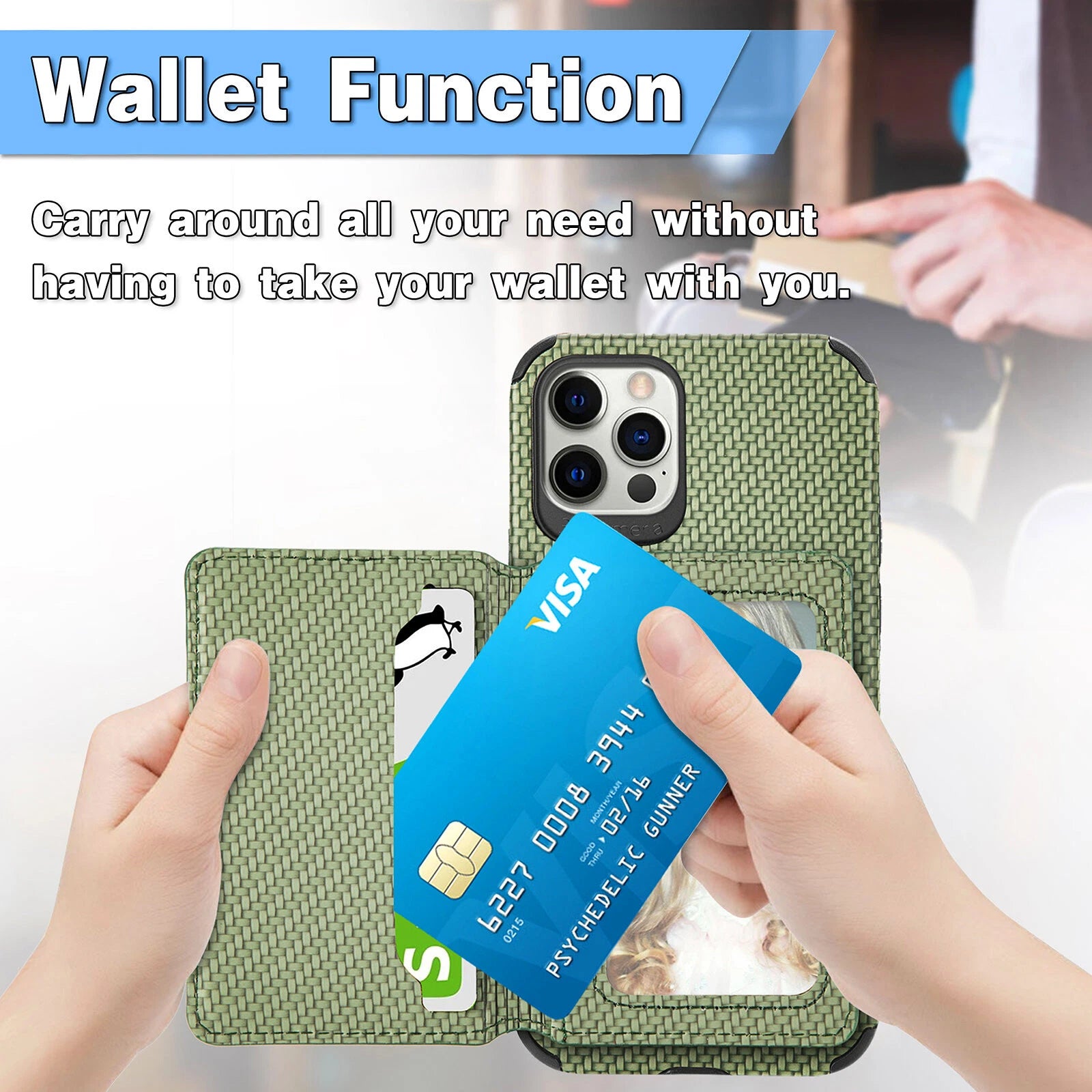 Magnetic Flip Wallet Card Holder Case For iPhone 14 15 16 17 Pro Max 13 12 11 7