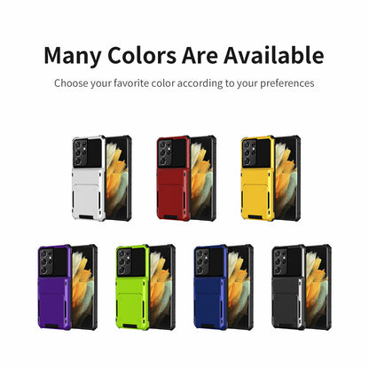 For Samsung Galaxy S25 Ultra S24 S23 S22 S21 Plus Wallet Credit Card Holder Case