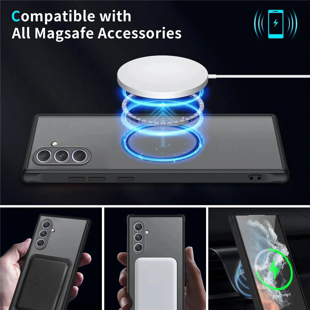Magnetic Case Camera Cover For Samsung Galaxy S25 S24 S23 S22 S21 S20 Magsafe