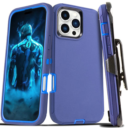 For iPhone 16e 15 14 13 12 Plus 11 Pro Max Shockproof Heavy Duty Case Belt Clip