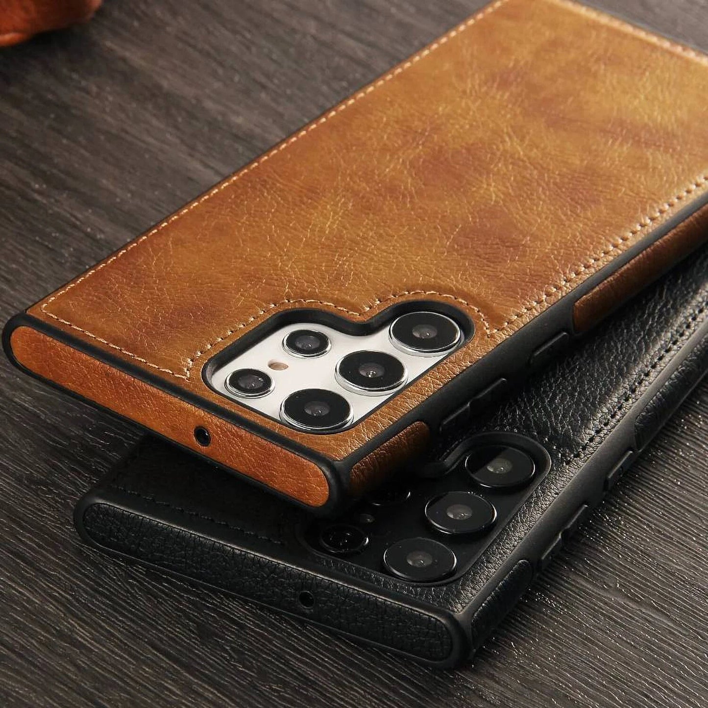 Shockproof Slim Leather Case For Samsung Galaxy S25 S24 S23 S22 Plus Ultra Cover