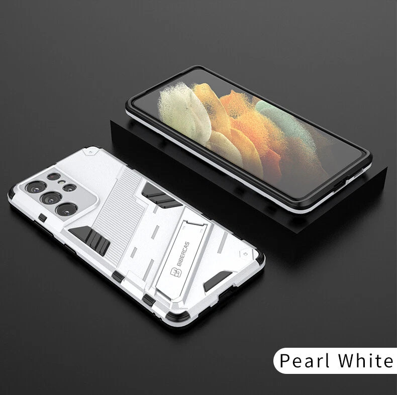 Shockproof Rubber Stand Hybrid Case Cover for Samsung S23 FE S25/S22+/S24 Ultra