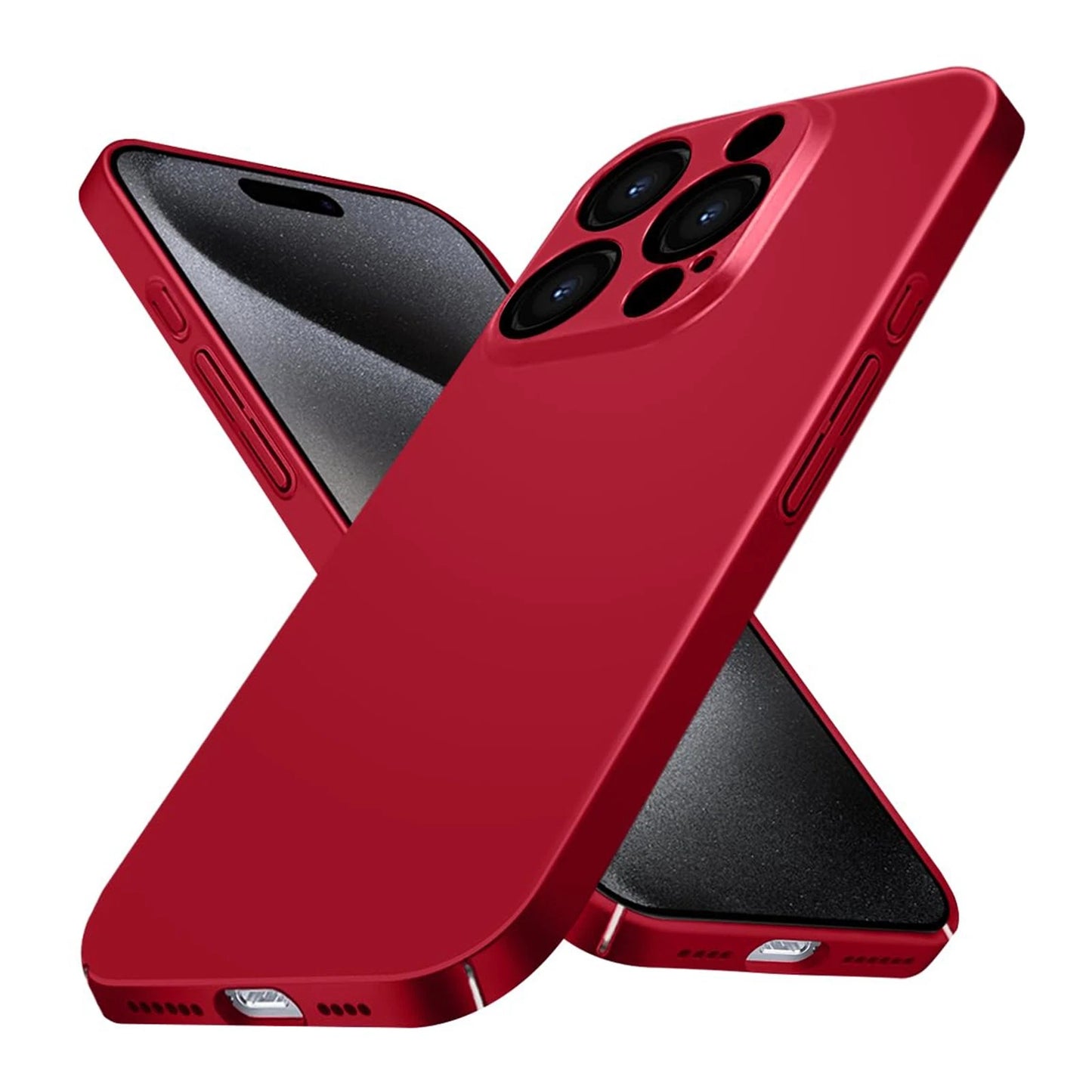 For iPhone 16 15 14 17 Pro Max 13 12 Slim Matte Hard Ultra-thin Phone Case Cover