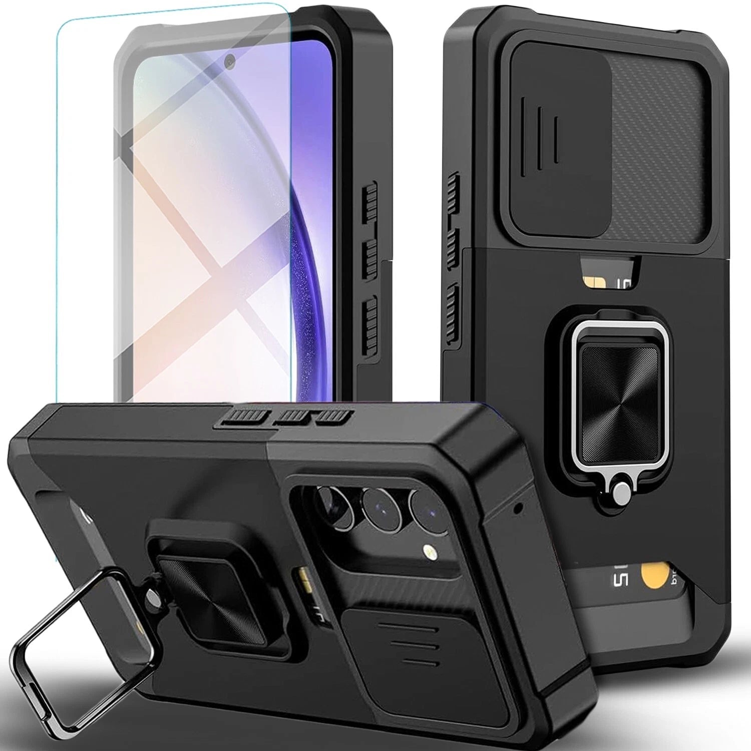 For Samsung Galaxy A15 5G Case Phone Cover Shockproof + Tempered Glass Protector