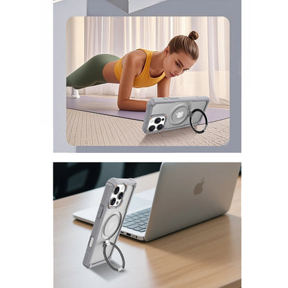 Mag Safe Case for iPhone 17 16 Pro Max 15 14 13 12 11 Shockproof Ring Stand