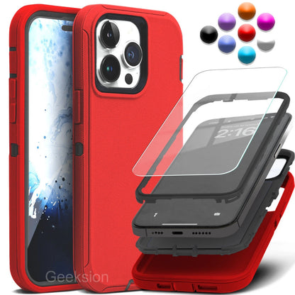 For iPhone 17 Air 16e 15 14 13 12 11 Pro Max XR X Max Rugged Shockproof Case