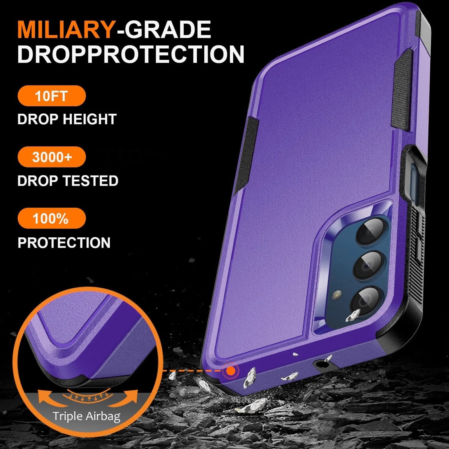 For Samsung Galaxy A16 5G A15 A14 A54 Case Phone Cover Shockproof +Screen Glass