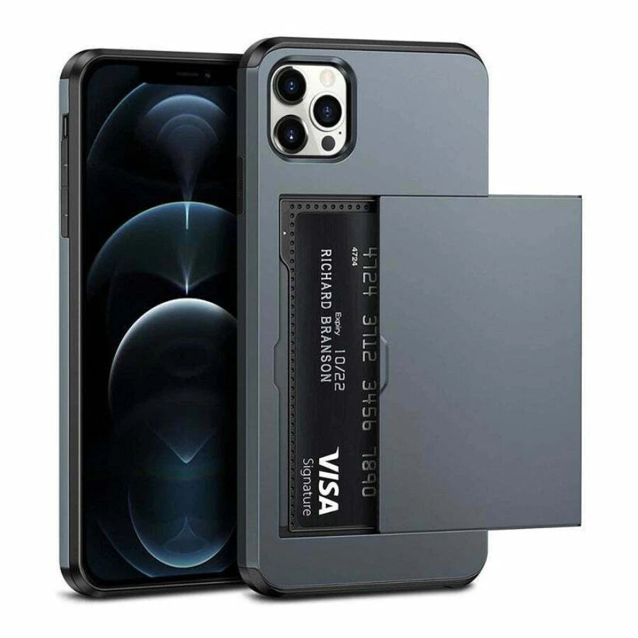 For iPhone 17 16 15 14 13 12 11 Pro Max Mini XR Case Cover Wallet Card Holder
