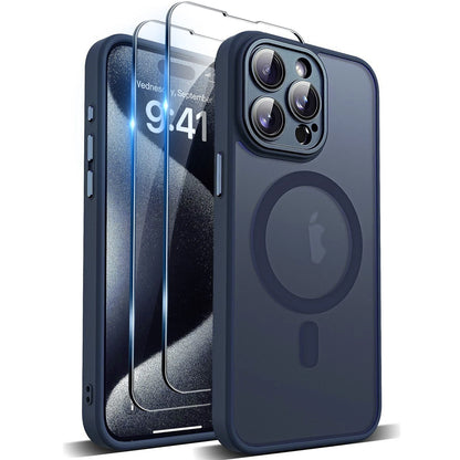 Shockproof Case For iPhone 16 15 14 Pro Max 13 12 11 Lens Cover+2 Tempered Glass