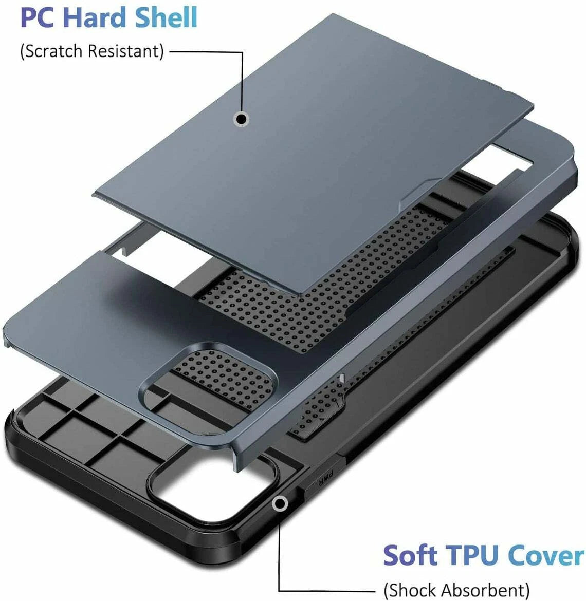 For iPhone 17 16 15 14 13 12 11 Pro Max Mini XR Case Cover Wallet Card Holder