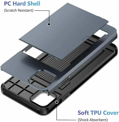 For iPhone 17 16 15 14 13 12 11 Pro Max Mini XR Case Cover Wallet Card Holder