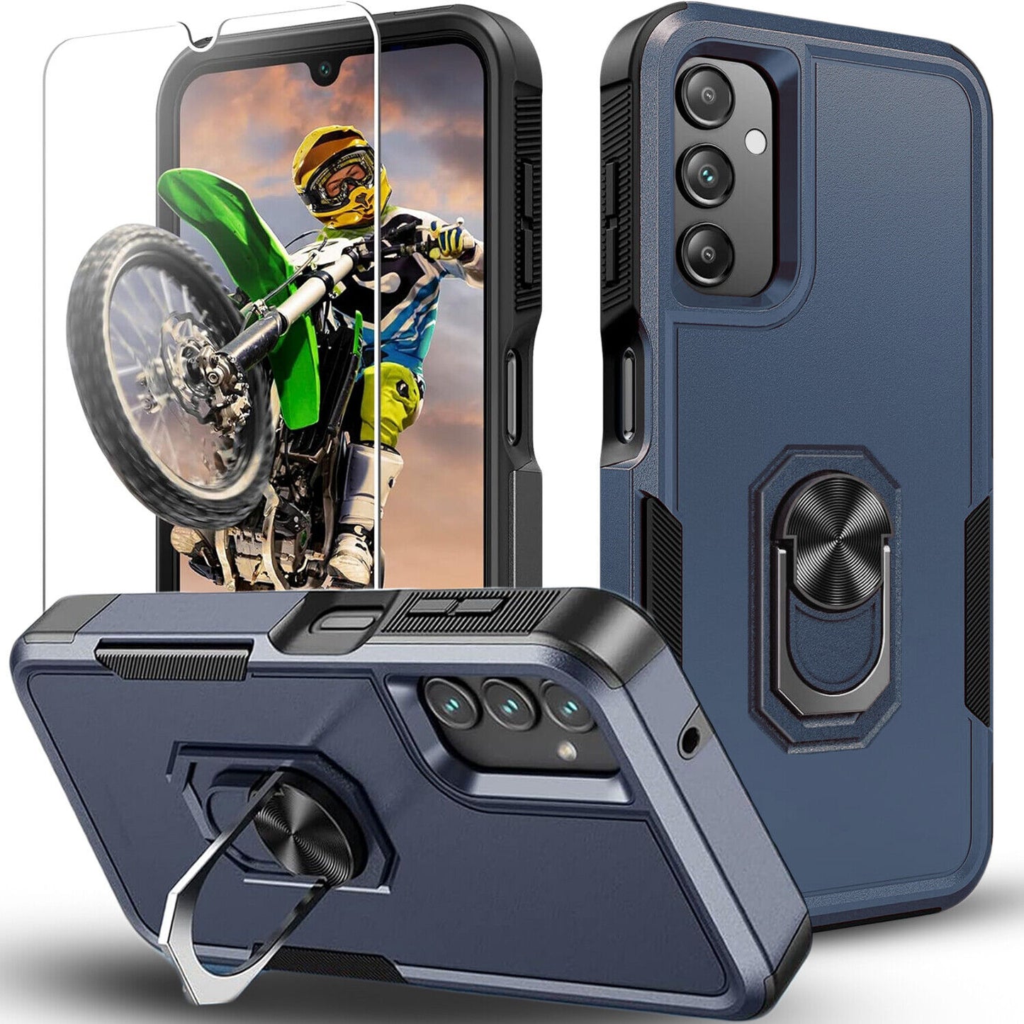 For Samsung Galaxy A16 5G A15 A14 A54 A35 A03S Case Phone Cover Shockproof+Glass