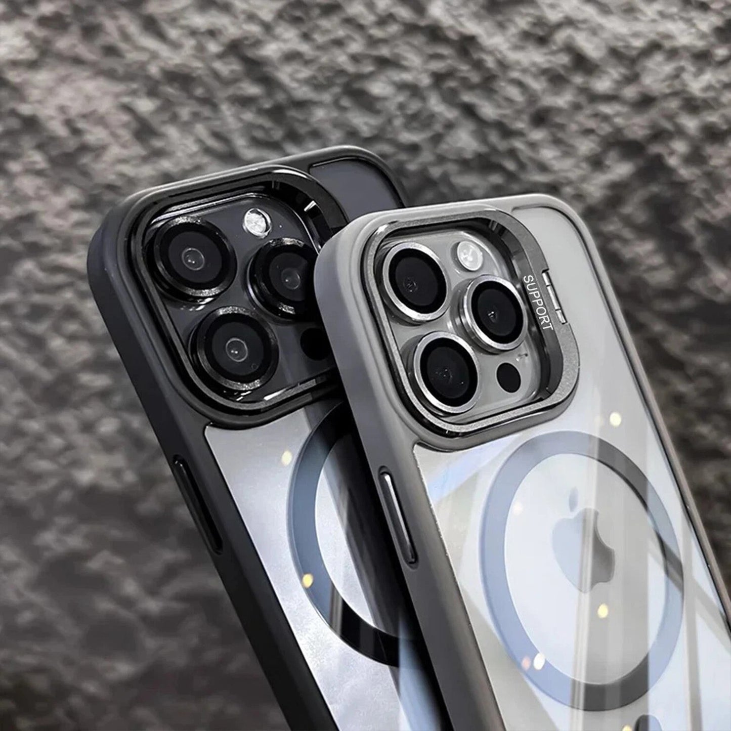 Camera Stand Mag Safe Case For iPhone 17 Pro Max 16 15 14 Plus 13 Lens Protector