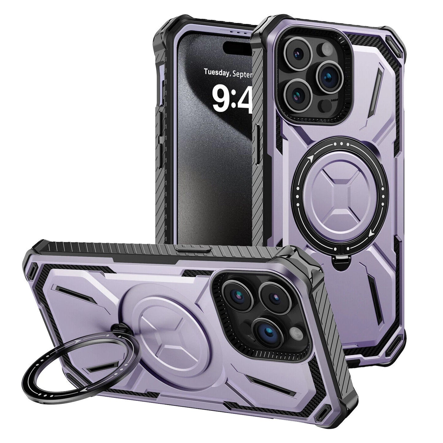 For iPhone 16 Pro Max 15 14 13 12 11 Heavy Duty Defender Case Belt Clip Holster