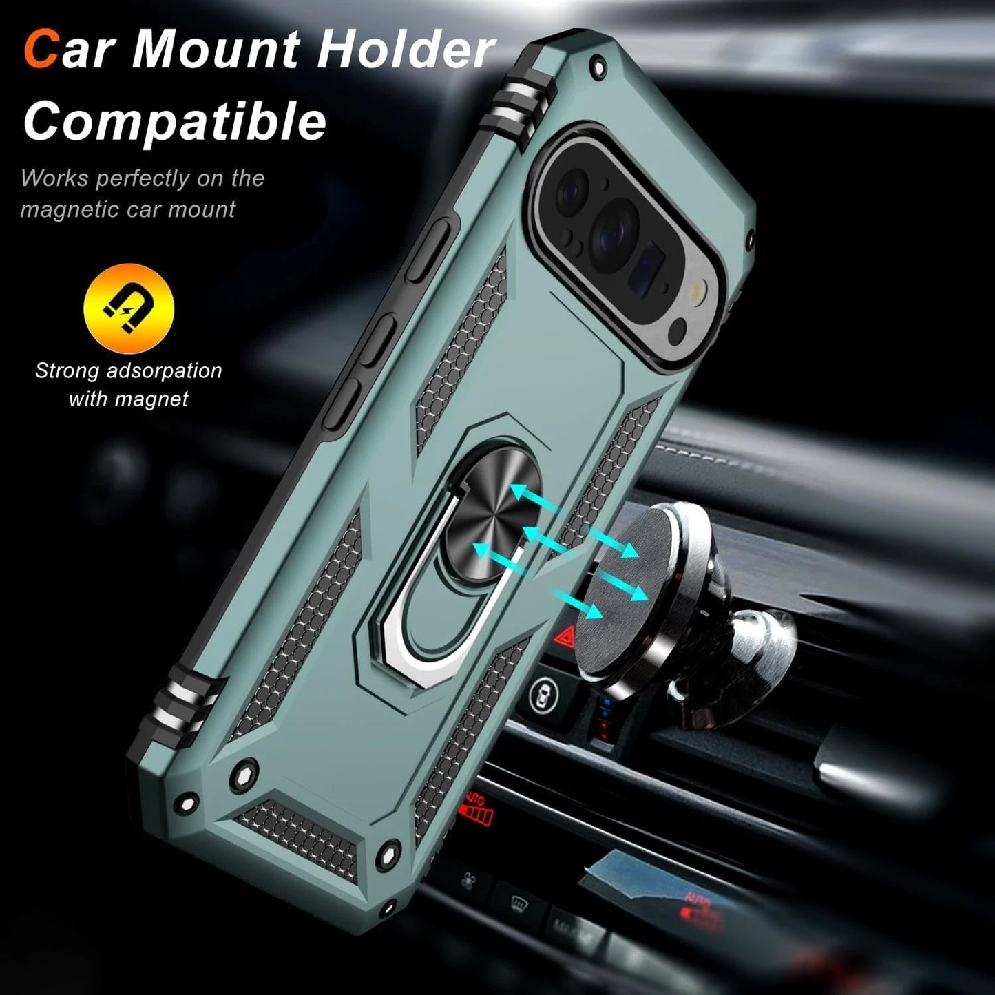For Google Pixel 9A Case /9 Pro XL/8A/7 Phone Cover Shockproof + Tempered Glass