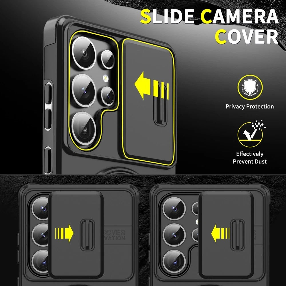 For Samsung Galaxy S25 Ultra Edge S22 S23 FE S24 Plus Magnetic Ring Phone Case