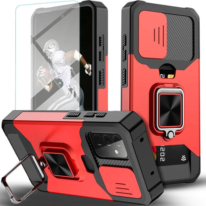 For Samsung Galaxy A16 5G A14 A54 A03S A35 Case Phone Cover + Tempered Glass