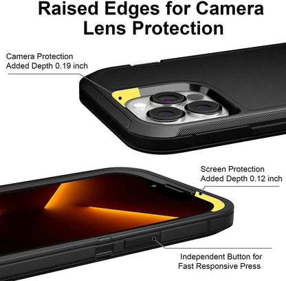 For iPhone 17 Air 16 15 14 Plus 13 12 11 Pro Max Shockproof Heavy Duty Case Clip