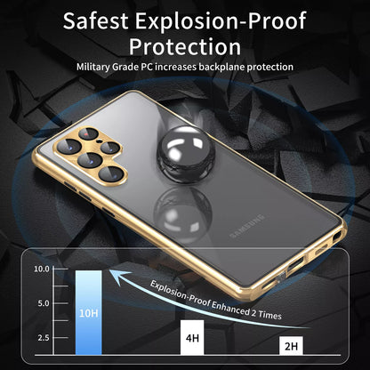 For Samsung Galaxy S25 Ultra S24+ S23 S22 S21 360�� Anti-Spy Magnetic Glass 