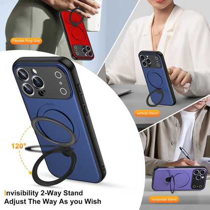 For iPhone 17 Pro Max Air 16 15 14 13 Pro Shockproof Ring Stand Mag Safe Case