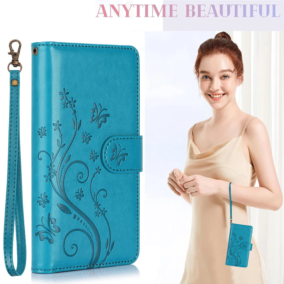 Leather Zipper Wallet Phone Case For Samsung Galaxy S25 S24 Ultra S23 S22 S21 FE