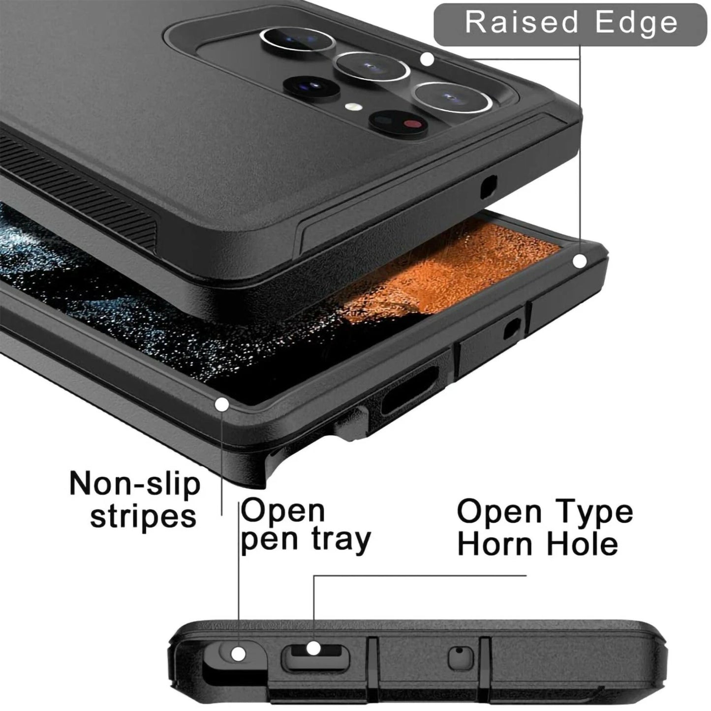 For Samsung Galaxy S25 S24 S23 S22 Ultra Shockproof Rugged Case Cover+ Belt Clip